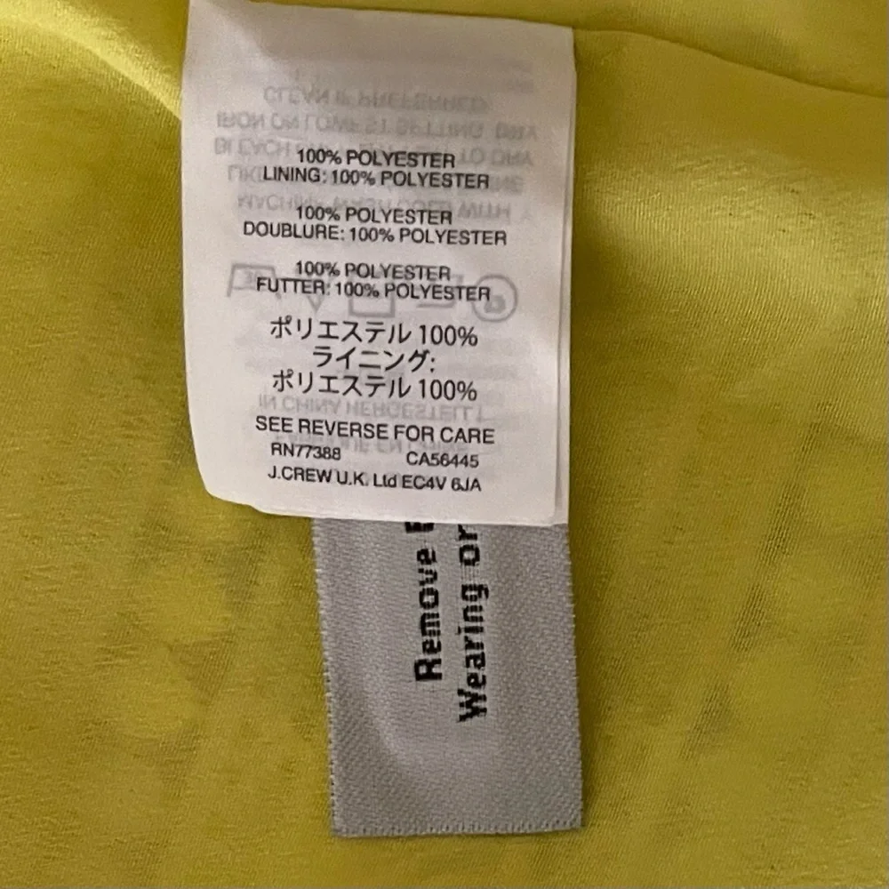 J.Crew Citrus Neon Yellow Fringe Sleeveless Sheath Dress